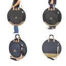 Una nueva bolsa de cimbales de 22 pulgadas, diseñada para profesionales y principiantes, puede contener hasta 7 cimbales, lo que la hace conveniente para todos los músicos que la llevan durante los espectáculos.