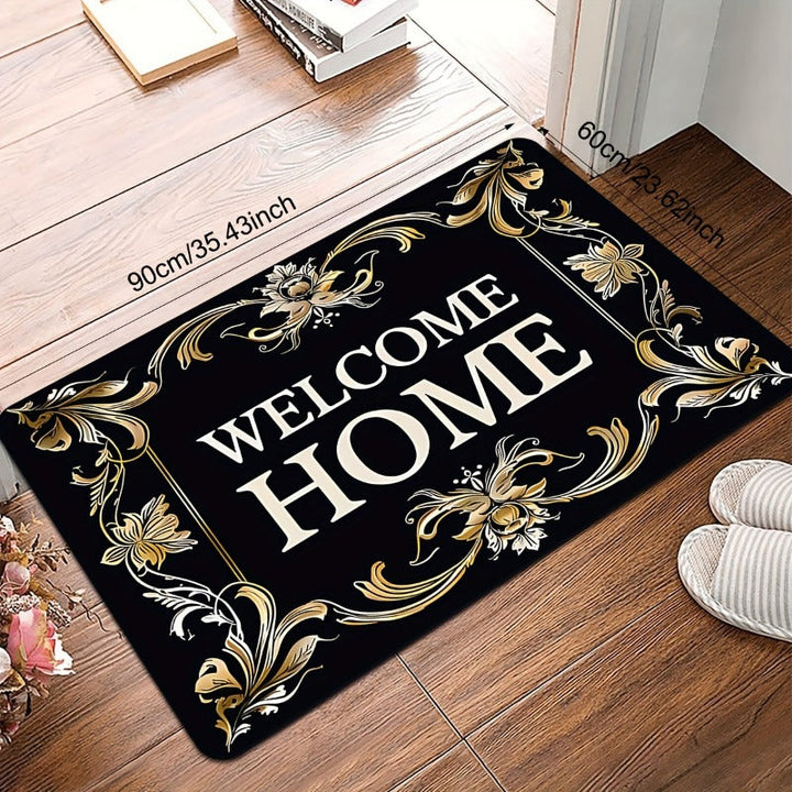 Alfombra de Bienvenida con Diseño de Letras - Antideslizante, Secado Rápido y Fácil de Limpiar, Ideal para Uso Interior/Exterior, Regalo Perfecto