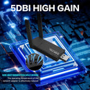 Adaptador sin varillas para PC de Escritorio Adaptador de Red USB 1300Mbps con Antena Doble Banda de Alta Ganancia Integrada 5G/2.4G - ¡Conecta y Usa inmediatamente tu PC con WiFi y función de punto de acceso móvil compatible con Windows 10/11!