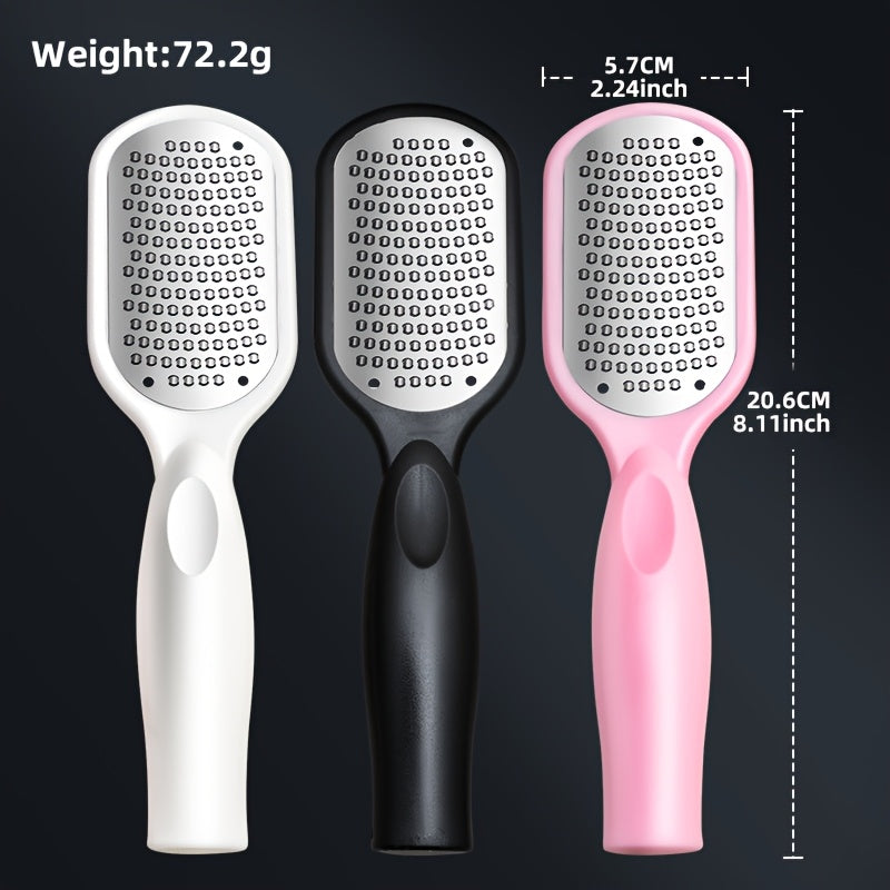 1 pieza, eliminador de callos y piel muerta ergonómico para pies, mango de plástico, lima profesional para pedicura, ideal para pies húmedos y secos, esencial para el cuidado de los pies en casa, hipoalergénico.
