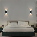 Lámpara de pared LED moderna, 2W, 85-265V, para interior y exterior, jardín o patio, con hardware de instalación, montaje semiempotrado, plástico negro, desmontable, sin batería, iluminación para patio | Lámpara de pared elegante | Luz LED moderna, luces