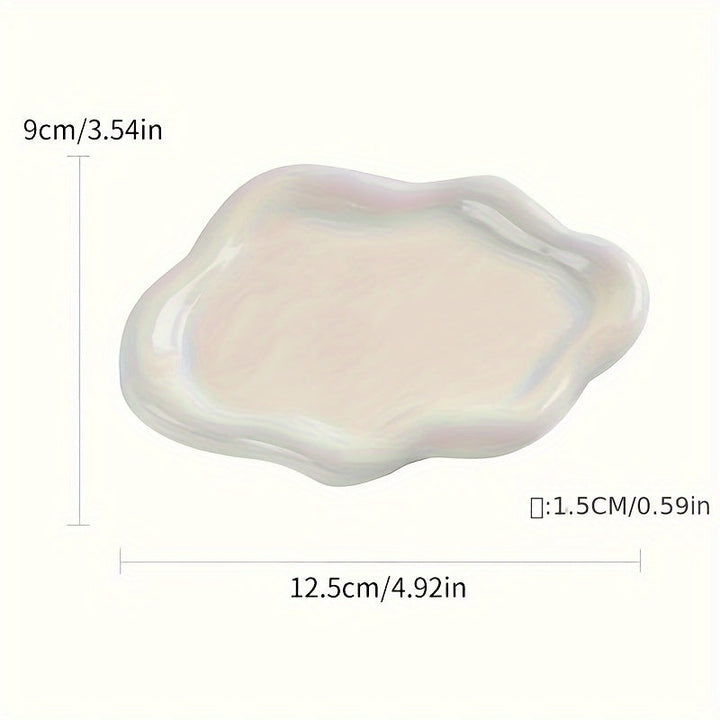 Plato decorativo de cerámica, plato con diseño de nube, plato para guardar joyas, decoración para el hogar, regalo de Navidad, regalo de Año Nuevo, regalo para hombres, regalo para mujeres