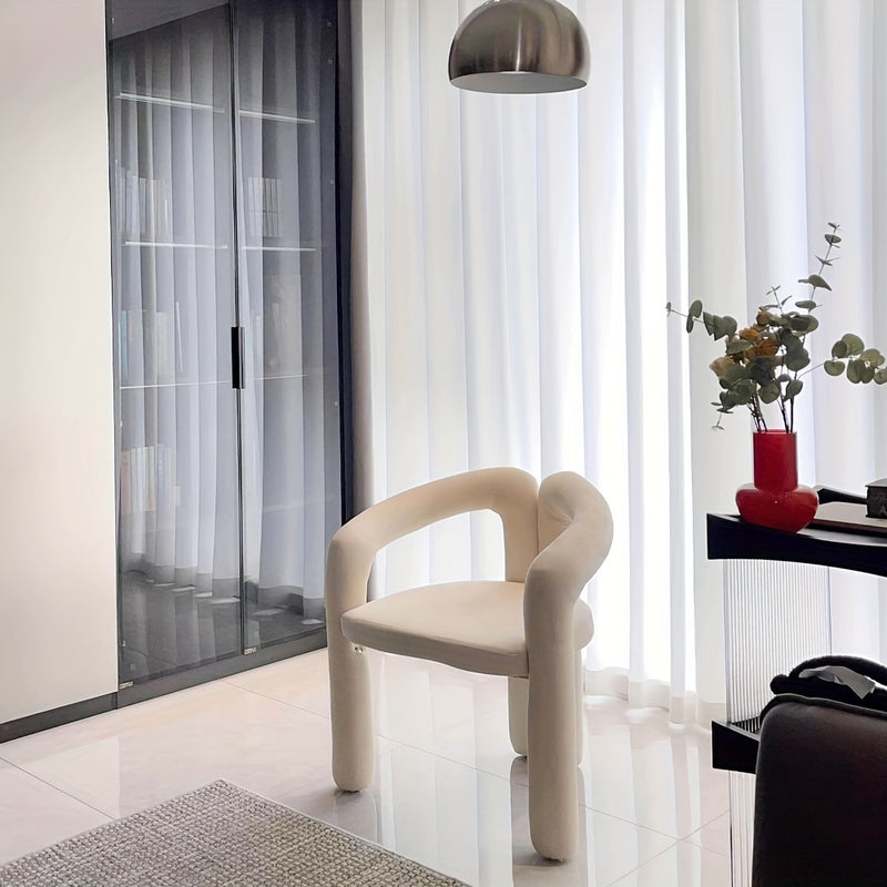 Envío de 1 pieza Silla de Maquillaje Moderna Nueva para el Día de la Madre 2025, Taburete Cambiador de Zapatos, Taburete de Tocador Simples para Dormitorio, Silla de Comedor Estilo Lujo Ligero para el Hogar, Adornos Navideños