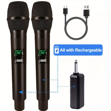 Micrófono sin varillas Recargable, Ideal para Fiestas en Casa, Actividades al Aire Libre y Discursos, Sonido Excelente