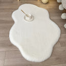 Alfombra de Área en Forma de Nube de Piel Sintética de Conejo - Suave, Gruesa y Cálida para Decoración de Invierno | Poliéster Lavable a Mano con Base de PVC | Perfecta para Halloween, Navidad, Pascua, Acción de Gracias