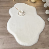 Alfombra de Área en Forma de Nube de Piel Sintética de Conejo - Suave, Gruesa y Cálida para Decoración de Invierno | Poliéster Lavable a Mano con Base de PVC | Perfecta para Halloween, Navidad, Pascua, Acción de Gracias