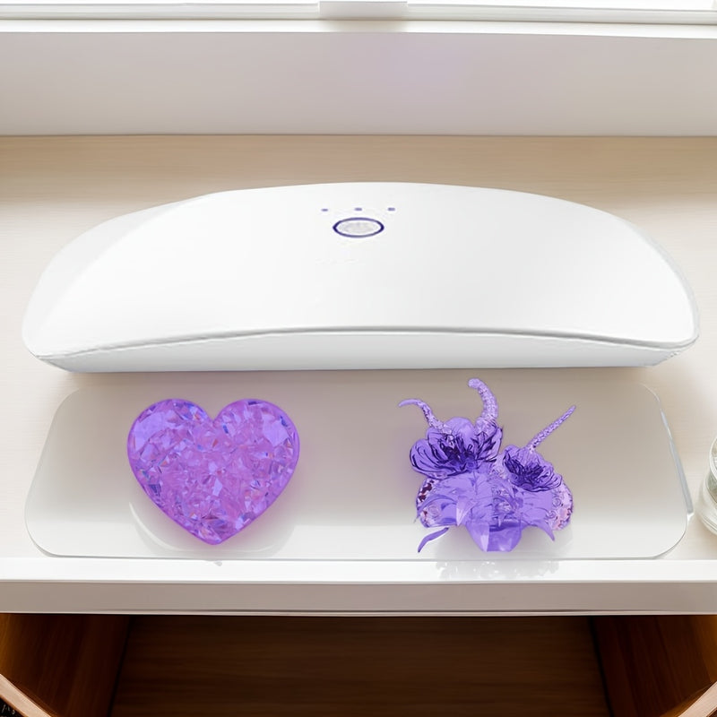 【Artesanía Creativa】Lámpara LED UV Compacta para Uñas con 18 Cuentas - Luz de Curado de Esmalte en Gel Versátil, Configuraciones de Temporizador de 60/90/150S, Herramienta Profesional de Manicura y Pedicura, Diseño Portátil y Plegable para Moldes de Resi