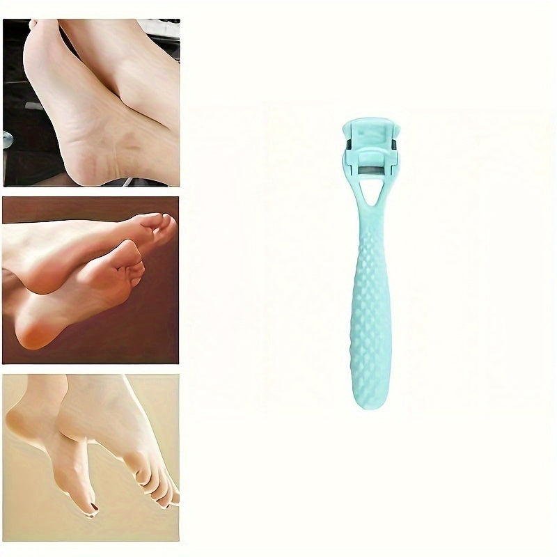 1pc Herramienta Removedora de Piel Azul - Exfoliador Manual Ergonómico con Superficie Texturizada para Eliminar Cutículas y Pieles Muertas, Durable en Plástico para Pedicura y Manicura en Casa, Diseño Ligero y Agarre Cómodo, Fácil de Usar, Acabado Suave,