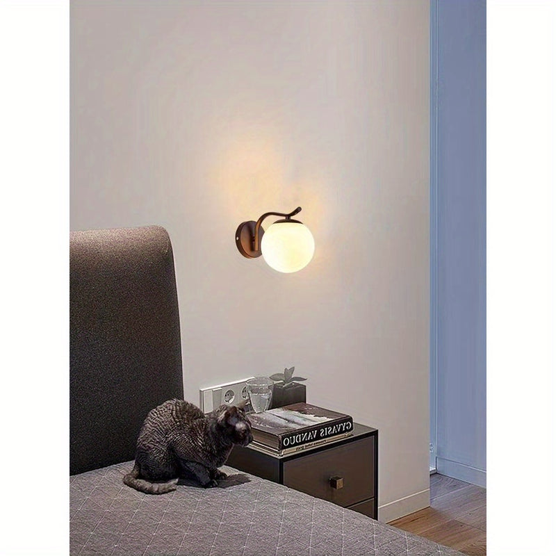 Luz de pared LED moderna con acabado metálico elegante - Montaje semienterrado, cableado, no necesita batería, ideal para dormitorio, sala de estar, pasillo y escalera, iluminación de dormitorio | Lámpara metálica elegante | Lámpara LED cableada, luces L