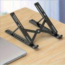 1 Soporte Portátil Plegable para Laptop - Base de Enfriamiento Ajustable en 10 Niveles, Diseño Ahorrador de Espacio Compatible con Todos los Computadores, Blanco, Estructura Resistente, Material Plástico
