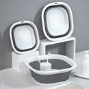 Baño de pies plegable, lavabo portátil con tapa, cubo de remojo de pies plegable, masajeador de pies portátil, función de masaje de puntos de acupuntura, bañera - Adecuado para baño, sala de estar, dormitorio, se adapta a todas las estaciones.