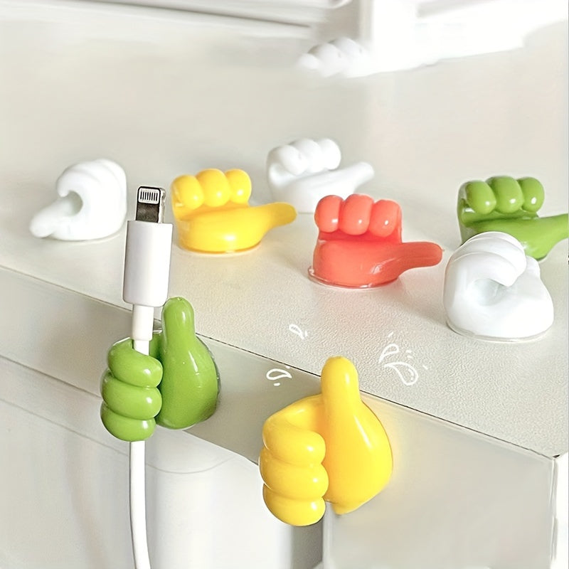 1/3/6/9pcs Gancho Multifuncional para Pulgar - Sujeta Cables Adhesivo Fuerte para Cables Eléctricos, Toallas, Llaves, Cepillos, Lápices - Gancho Adhesivo Sin Rastro y Sin Perforaciones para Organización de Almacenamiento de Escritorio