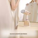 Calentador de ropa 2 en 1 con función dual y plancha - Diseño sin fugas, vapor horizontal y vertical, enchufe de 110-120V para EE. UU., mango ergonómico para eliminar arrugas rápidamente, calentador de ropa, lavado en casa, estética moderna, construcción