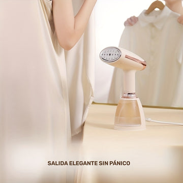 Calentador de ropa 2 en 1 con función dual y plancha - Diseño sin fugas, vapor horizontal y vertical, enchufe de 110-120V para EE. UU., mango ergonómico para eliminar arrugas rápidamente, calentador de ropa, lavado en casa, estética moderna, construcción