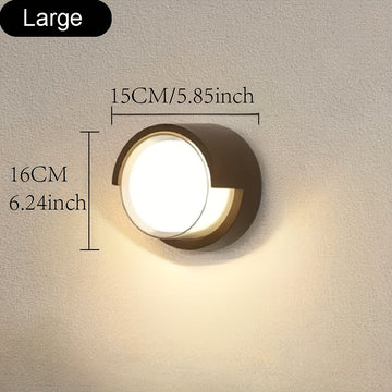 Lámpara de Pared LED | Blanco Cálido 3000K | Aluminio Fundido Negro con Cubierta Semitransparente | Uso Interior/Exterior | Iluminación Eficiente en Energía para Caminos, Villas y Pasillos | Diseño Moderno, Luces LED para Habitaciones