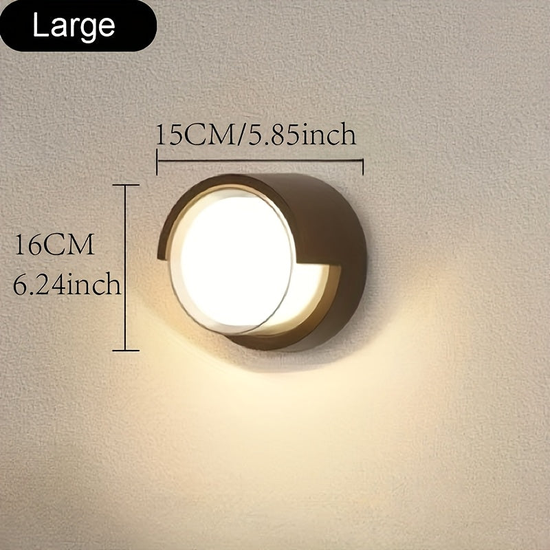 Lámpara de Pared LED | Blanco Cálido 3000K | Aluminio Fundido Negro con Cubierta Semitransparente | Uso Interior/Exterior | Iluminación Eficiente en Energía para Caminos, Villas y Pasillos | Diseño Moderno, Luces LED para Habitaciones