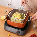 1pc Cesta de comida mini de acero inoxidable, accesorio multiusos para freidora portátil, para cocinar bocadillos, papas fritas, papas fritas con filtrado y drenaje