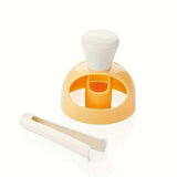 Kit para Hacer Donas Fácil de Usar (2 piezas) - Cortador de Plástico PP Antiadherente y Pinzas para Bañar, Ideal para Hornear en Casa