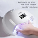 1 pieza de lámpara de uñas LED SUN con sensor inteligente - Luz de curado de gel de secado rápido portátil, base extraíble, pantalla LCD, alimentada por USB (batería no incluida) - Ideal para uso en casa y salón, iluminación de salón de uñas | Lámpara de