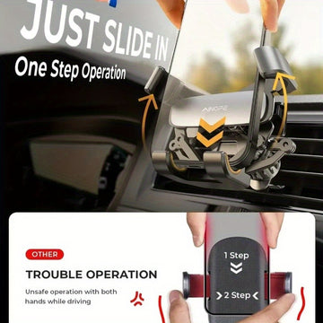 Soporte AINOPE para Teléfono en Ventilación de Coche 2025, Soporte Gravitacional para iPhone 15 Pro Max, 14, 13, 12 y Samsung Android