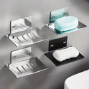 Porta jabón de acero inoxidable para baño, montado en la pared, elegante, con rejilla de drenaje, ideal para decoración del hogar, regalo para Navidad o Halloween
