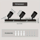 Luminaria de techo con seguimiento AMANSOUR LED, hierro fundido Semi Flush Mount, spotlight ajustable de 350°, GU10, con hardware de instalación, para salón dormitorio cocina, sin bombillas incluidas
