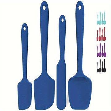 Juego de 4 espátulas de silicona resistentes al calor: U-Taste 600ºF de alta temperatura sin costuras, sin BPA, de grado alimenticio, flexibles, de goma, de silicona, para cocina, mezclas, horneado, raspador para utensilios de cocina antiadherentes, jueg