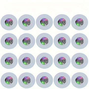 20 piezas de posavasos LED, luces adhesivas LED, luces para botellas de vino y licor, luces para copas, destelladores para botellas de champaña, fiestas y bares
