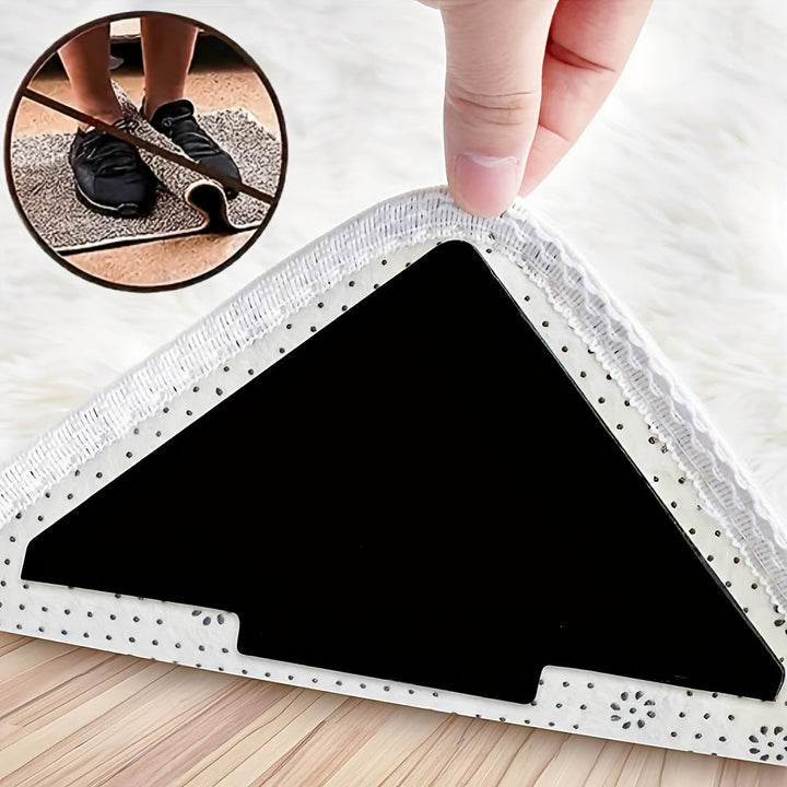 4/12/20pcs Pegatinas De Agarre En Forma De Árbol, Cintas Antideslizantes Para Pisos De Madera Y Baldosas, Cintas Reutilizables Y Lavables Para Alfombras De Área, Para Uso Doméstico