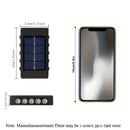 6 u 8 piezas, lámpara solar para jardín con 10 LEDs, luz guía para cercas, iluminación para porche, lámpara pequeña de pared, espejo convexo luminoso superior e inferior, ideal para jardín, patio o terraza