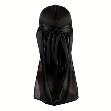 Gorro de ducha tipo bandana para hombres, durag sedoso con cola larga para ondas