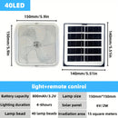 Luz LED de techo solar, 40-84 LED cuadrada con control remoto inteligente, iluminación general para interiores, regulable, fácil de instalar, ideal para cocina, dormitorio u oficina