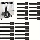 10/20 piezas, Organizadores de cables de electrodomésticos de cocina negros, Clips de gestión de cables de alambre metálico duradero para licuadoras, mezcladores, freidoras de aire, cocinas de presión y más, Diseño de clip seguro para una fácil gestión d