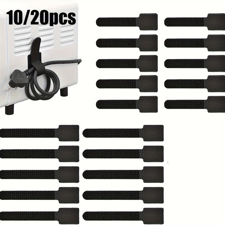 10/20 piezas, Organizadores de cables de electrodomésticos de cocina negros, Clips de gestión de cables de alambre metálico duradero para licuadoras, mezcladores, freidoras de aire, cocinas de presión y más, Diseño de clip seguro para una fácil gestión d