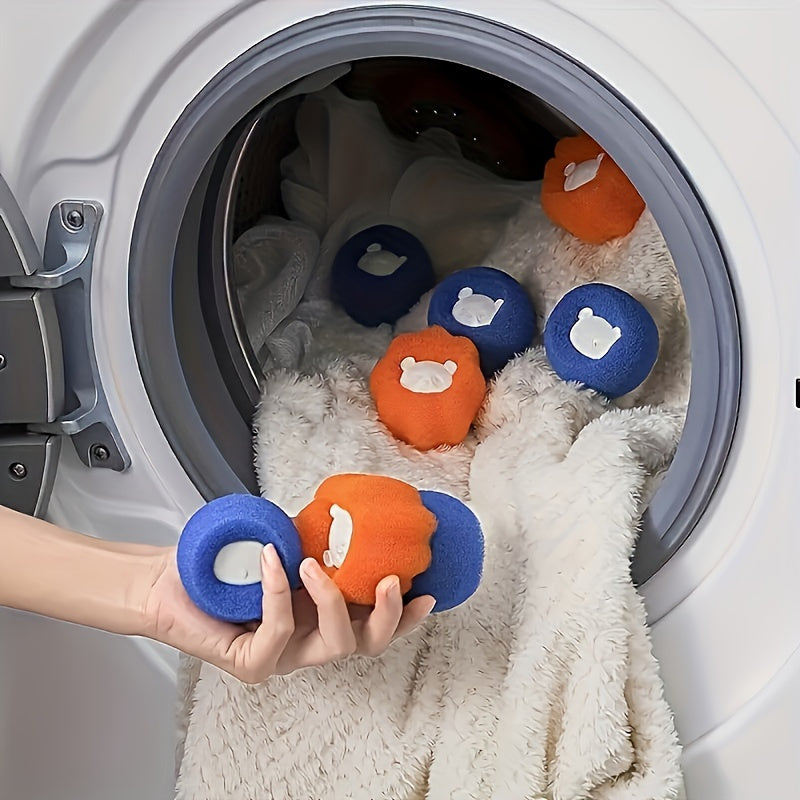 3/5/6 piezas de bolas de lavandería para eliminar el pelo de mascotas - Ahorro de tiempo y energía, reducción de arrugas, no necesita electricidad, poliéster duradero, ideal para prendas delicadas y lavados pesados, accesorios para la lavandería, diseño