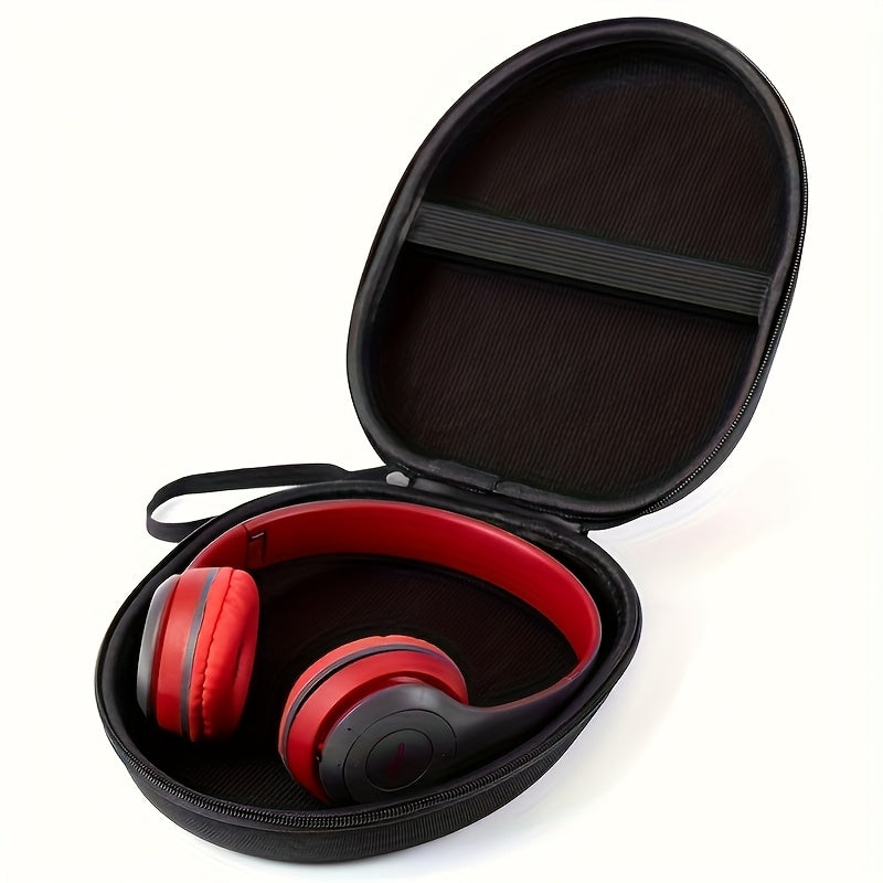 EVA Estuche Protector Rígido, Negro Antishock Impermeable Almacenamiento para Auriculares Inalámbricos y Auriculares, Bolsa Portátil con Cáscara Exterior Duradera