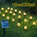 Lámpara de Inserción en el Suelo con Bolas Acrílicas Solares, Cadena de Luz Exterior de 30 Piezas para Jardín y Patio, Decoración de Villa con Ambiente Especial, Resistente al Salpicadero IP44