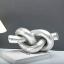Escultura abstracta de nudos y lazos, artesanías decorativas para el hogar y la oficina, estatuas creativas