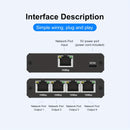 Divisor de Ethernet Gigabit de alta velocidad 1 a 4, 1000 Mbps, alimentado por USB, distribuidor de cable de red, extensión LAN RJ45 para cables Cat8/7/6/5e/5, control fácil con botón, plug and play