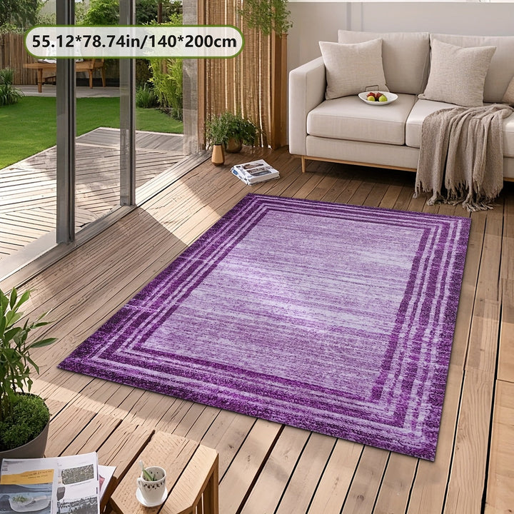 Alfombra de Exterior Golden Diamond Velvet + 800g/m² con Revestimiento de Punto Suave, Diseño Degradado en Morado, Estilo Moderno, Decoración para el Hogar, Ideal para Patio, Camping y Picnic, Perfecta para Primavera y Verano, Disponible en Varios Tamaño