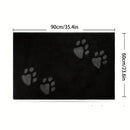 Tapete para puerta con trampa de tierra, 59.94x89.92 cm, lavable a máquina, microfibra, para zapatos y patas de perro embarrados