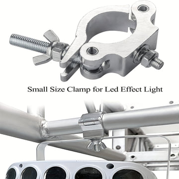 Gancho de sujeción para luces de escenario de aleación de aluminio, hebilla universal cruzada para andamios y accesorio conector para tubos redondos, compatible con focos LED PAR móviles de haz y spot