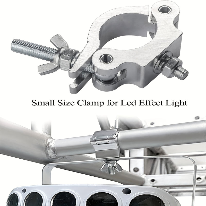Gancho de sujeción para luces de escenario de aleación de aluminio, hebilla universal cruzada para andamios y accesorio conector para tubos redondos, compatible con focos LED PAR móviles de haz y spot