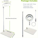 Luz de Cultivo LED Ajustable con Espectro Completo, Alimentada por USB, Anillo de 4 Cabezas para Plantas de Interior y Suculentas - Incluye Temporizador Automático (2/4/8 H)