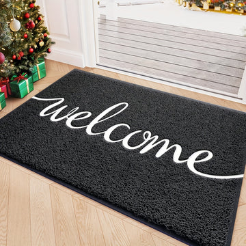 Tapete para entrada, alfombra exterior antideslizante, resistente y fácil de limpiar, ideal para interiores, exteriores, patios y áreas de alto tráfico