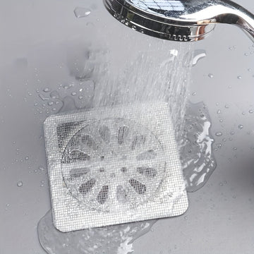 10 piezas de filtro para cabello de baño, rejilla para drenaje, adhesivo autoadhesivo para piso, antiobstrucción y antiinsectos para cocina