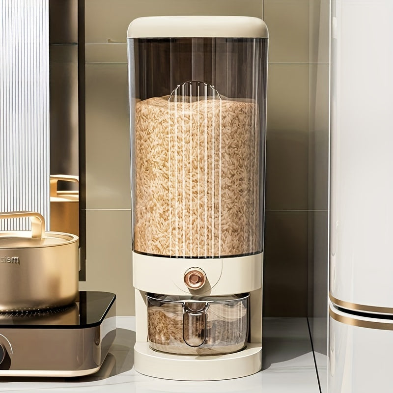 Dispensador Hermético de Arroz 1pc - Capacidad de 5kg/10kg, A Prueba de Humedad e Insectos, Contenedor de Almacenamiento con Cajón Grande para Organización de Cocina, Contenedores de Almacenamiento para Organización del Hogar
