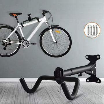 Soporte para bicicleta de metal resistente, soporte negro impermeable con gran capacidad de carga para uso en interiores/exteriores, 1 unidad