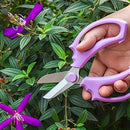 1pc Tijeras de jardín de acero inoxidable de estilo clásico, cuchilla ancha, manual, sin necesidad de energía, para arreglos florales y poda - Herramienta de jardinería para el hogar