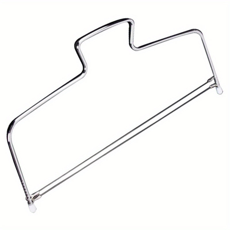 Herramienta de capas de pastel de acero inoxidable - Grosor ajustable, corte de doble línea para rebanadas de pan y pastel uniformes, esenciales para hornear, cuchilla de pastel, acabado metálico elegante, gadget de cocina duradero